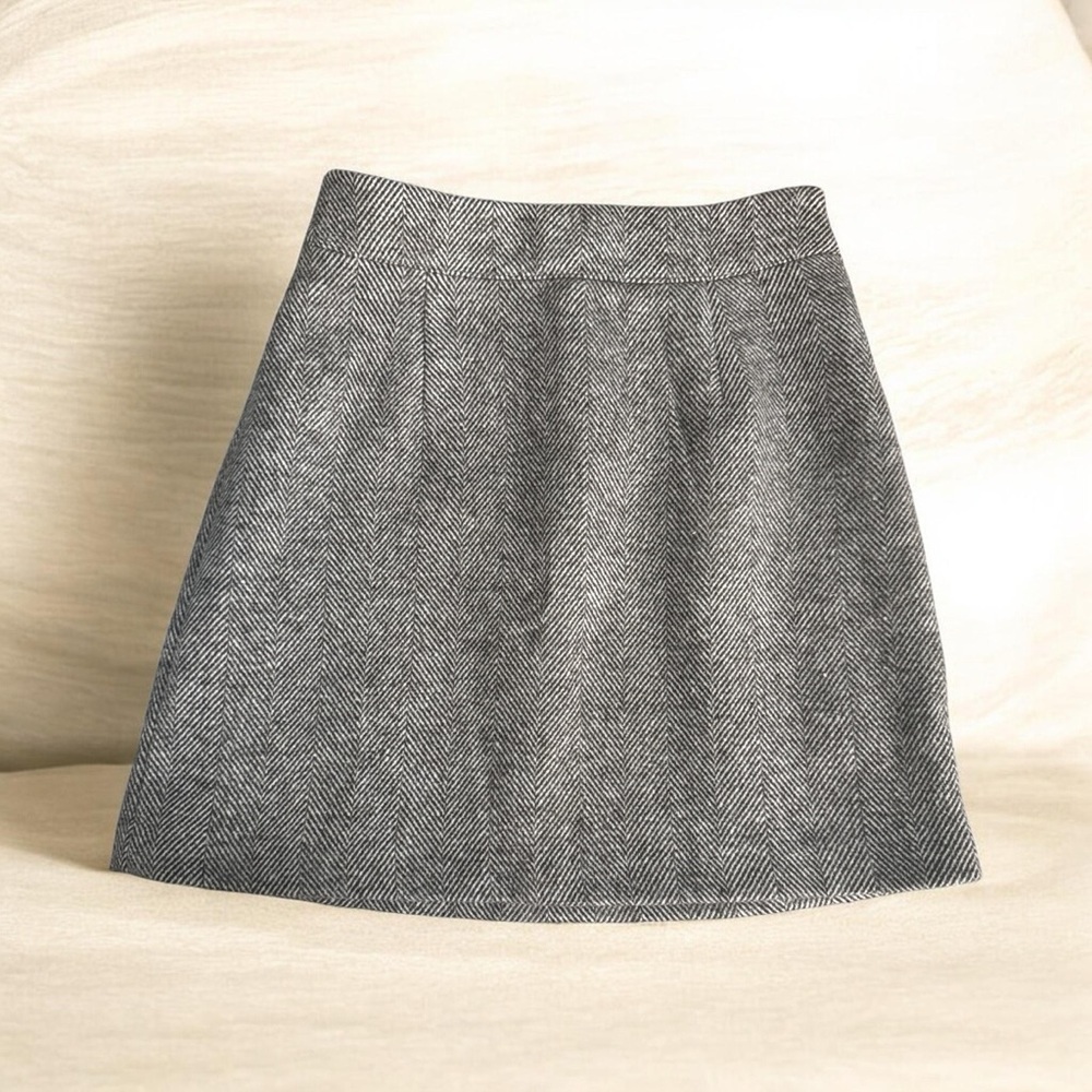 JustFab Gray A-Line Skirt